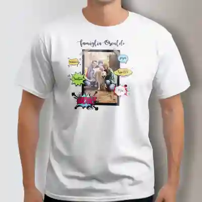 Maglietta personalizzata da uomo - Cane di famiglia