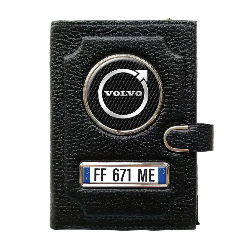 Portafoglio con scomparto per il denaro con clip - Volvo Silver