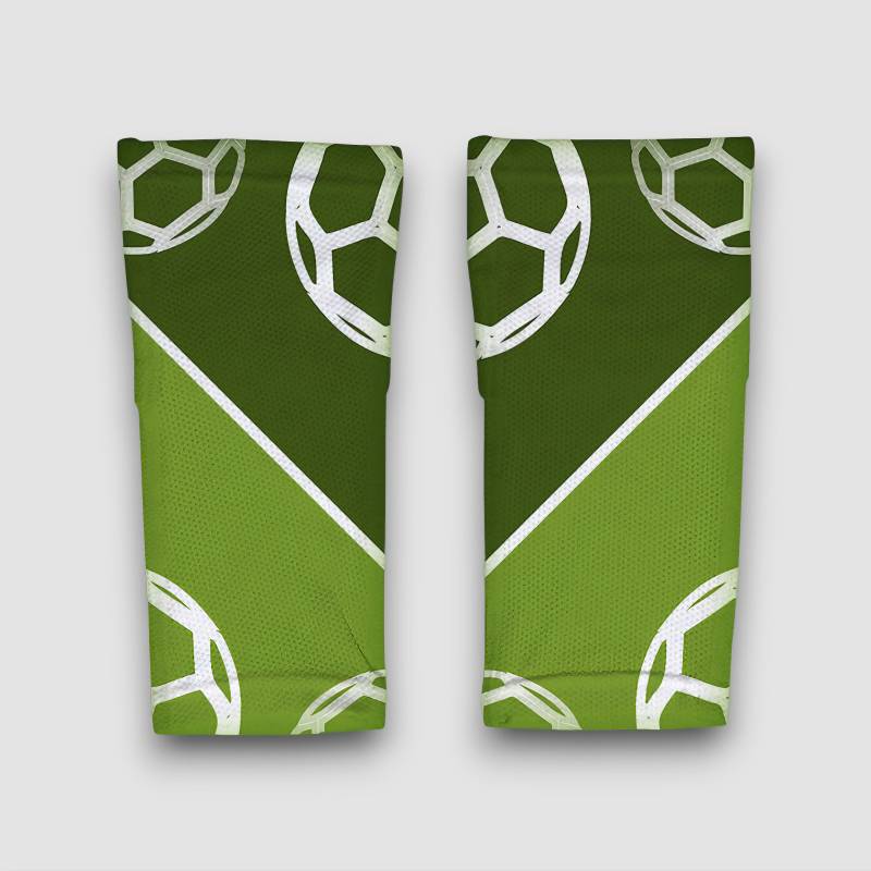 Manicotti da calcio personalizzati verdi