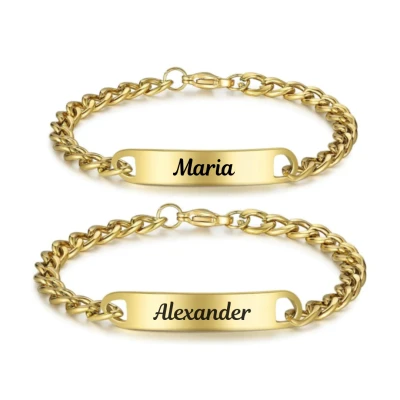 Gioiello personalizzato - Set di braccialetti personalizzati per coppia