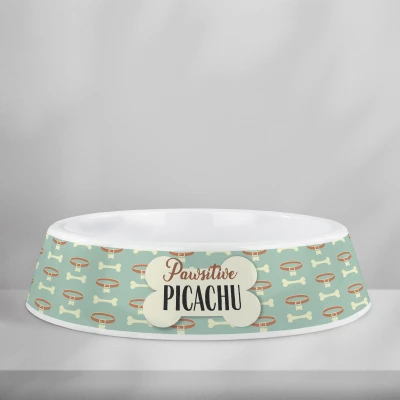 Ciotola per cani personalizzata in plastica - Zampettosamente positivo