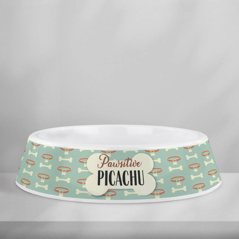 Ciotola per cani personalizzata in plastica - Zampettosamente positivo