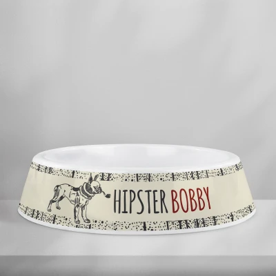 Ciotola per cani personalizzata in plastica - Hipster