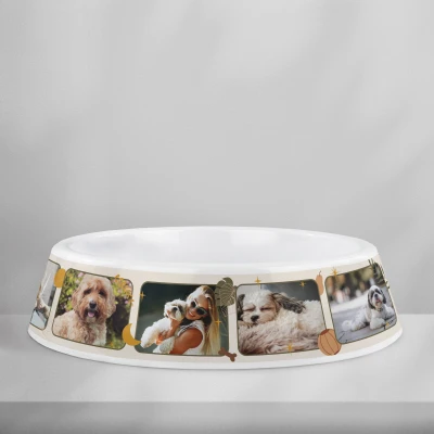 Ciotola per cani personalizzata in plastica – Collage fotografico