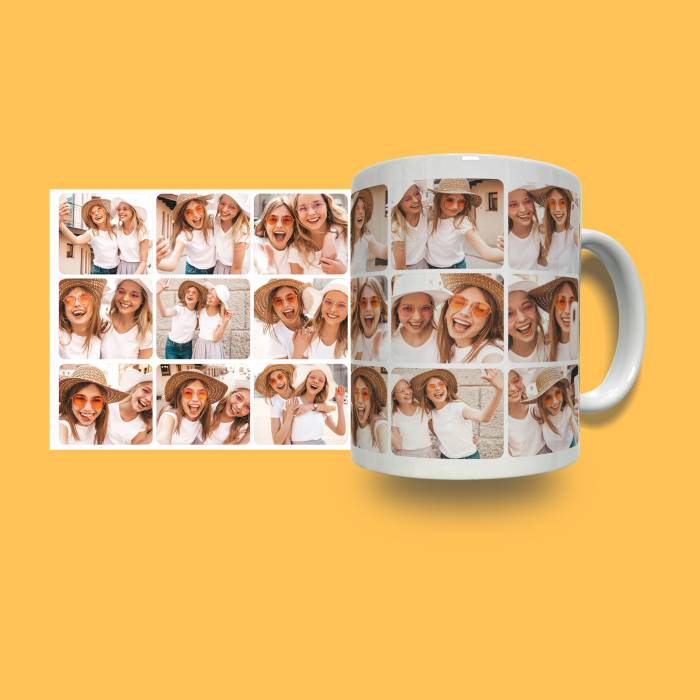 Tazza Personalizzata - Collage con 18 foto