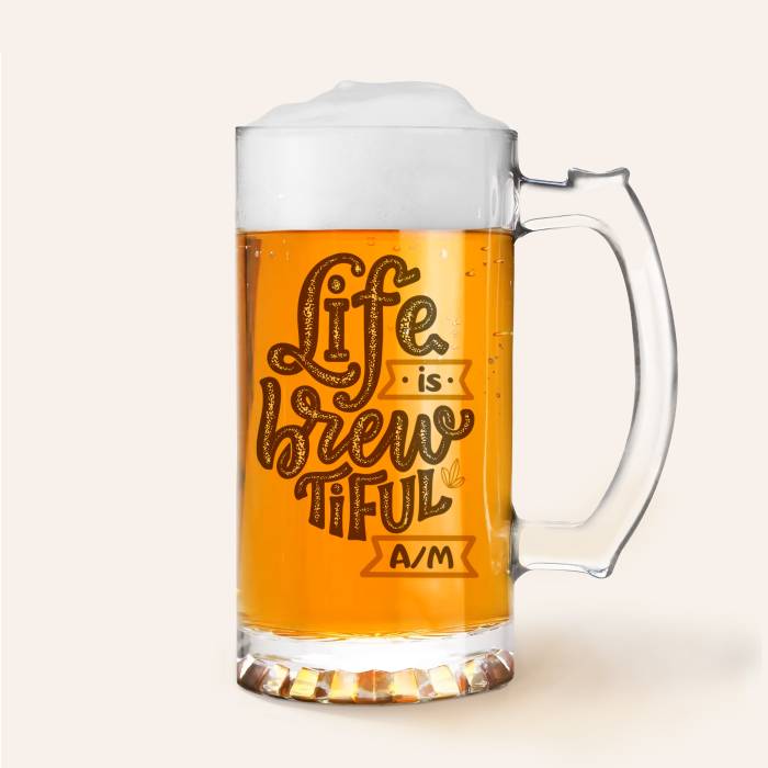 Boccale da birra personalizzato – Life is Brewtiful
