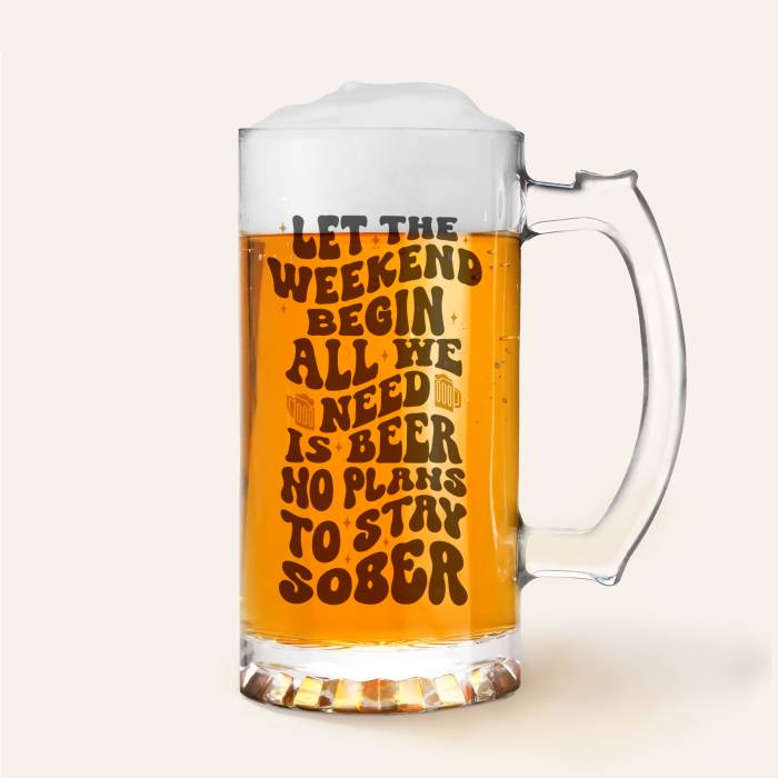 Boccale da birra personalizzato – Che inizi il fine settimana