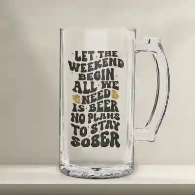 Boccale da birra personalizzato – Che inizi il fine settimana