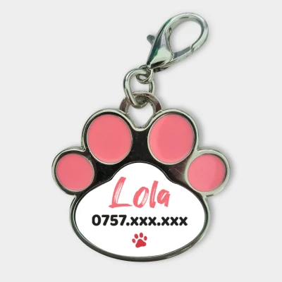 Ciondolo personalizzato per animali - Nome e numero di telefono