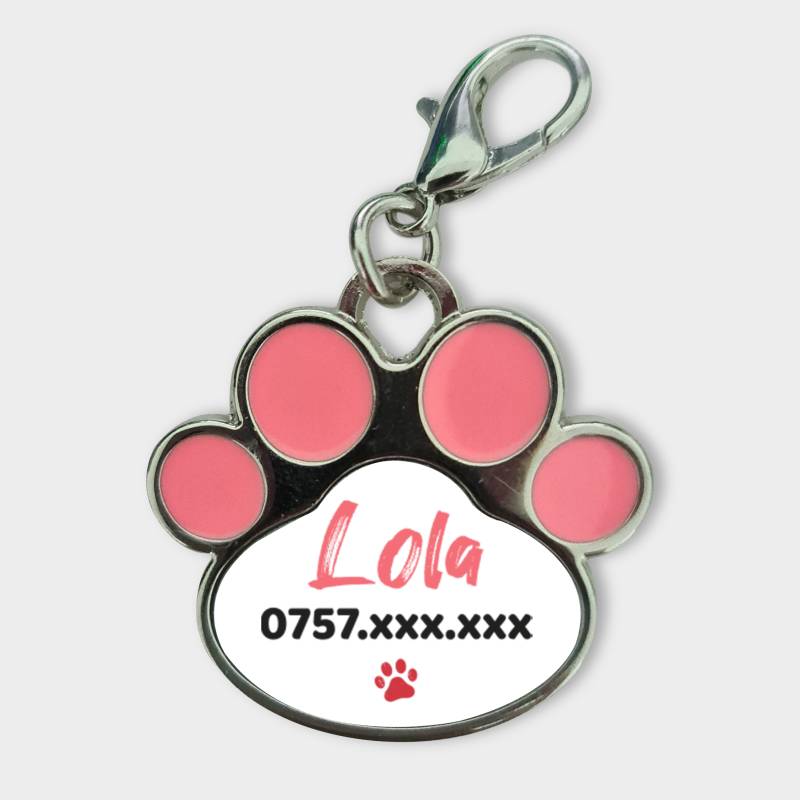 Ciondolo personalizzato per animali - Nome e numero di telefono
