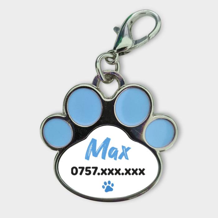 Ciondolo personalizzato per animali - Nome e numero di telefono