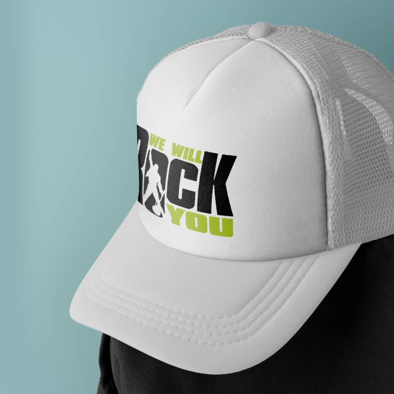 Cappellino personalizzato – We will rock you