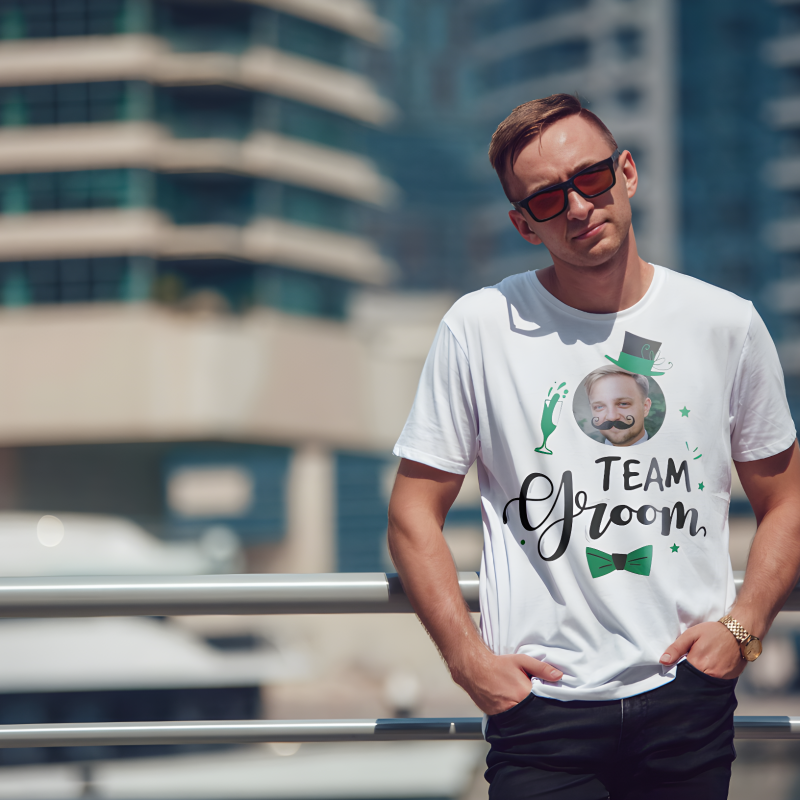 Maglietta personalizzata per l’addio al celibato - Team groom