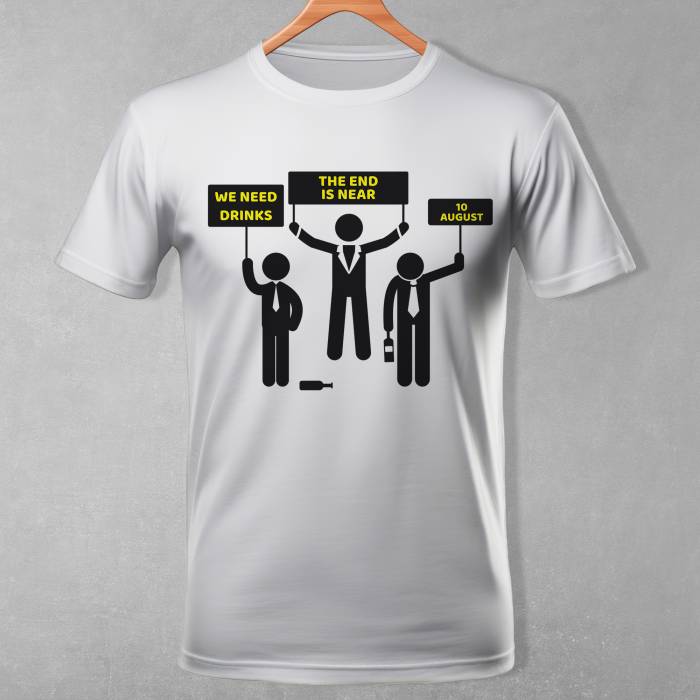 Maglietta personalizzata per l’addio al celibato - The end is near