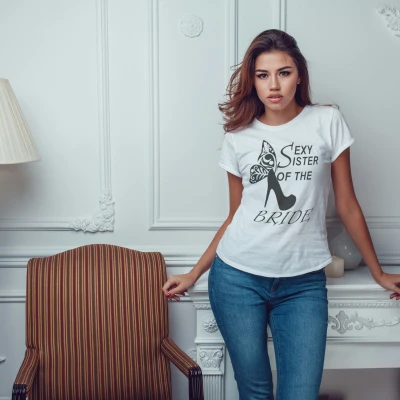 Maglietta personalizzata per l’addio al nubilato – Sorella della sposa