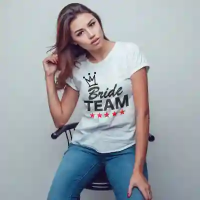 Maglietta personalizzata per l’addio al nubilato – Team Bride