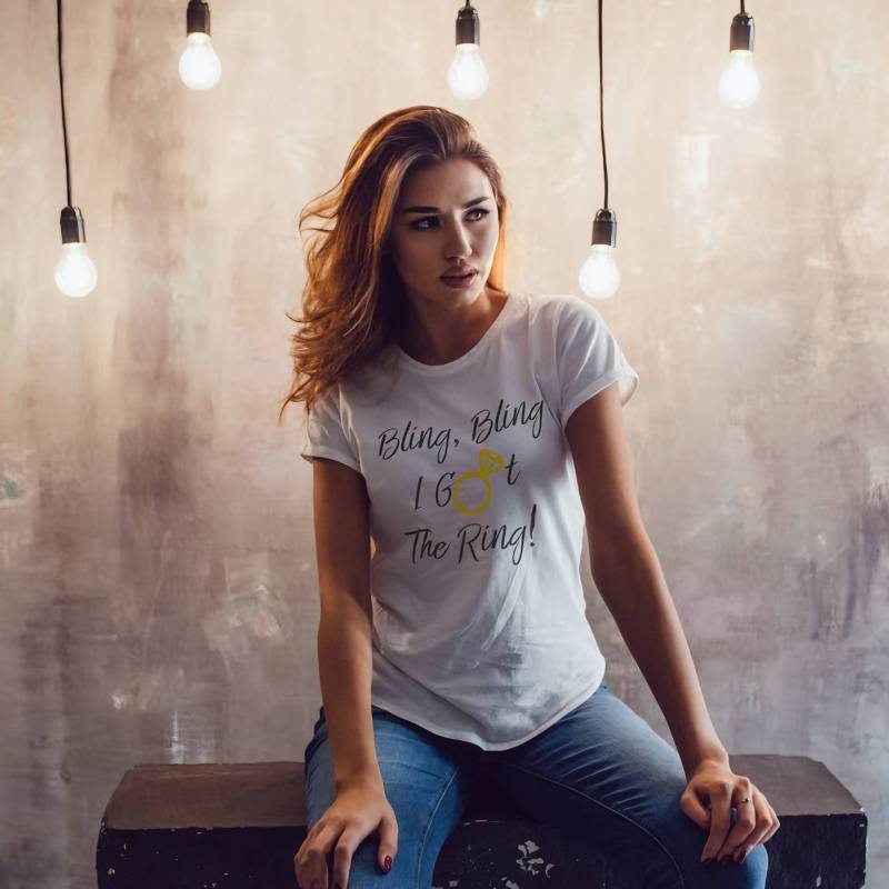 Maglietta personalizzata per l’addio al nubilato – I got the ring