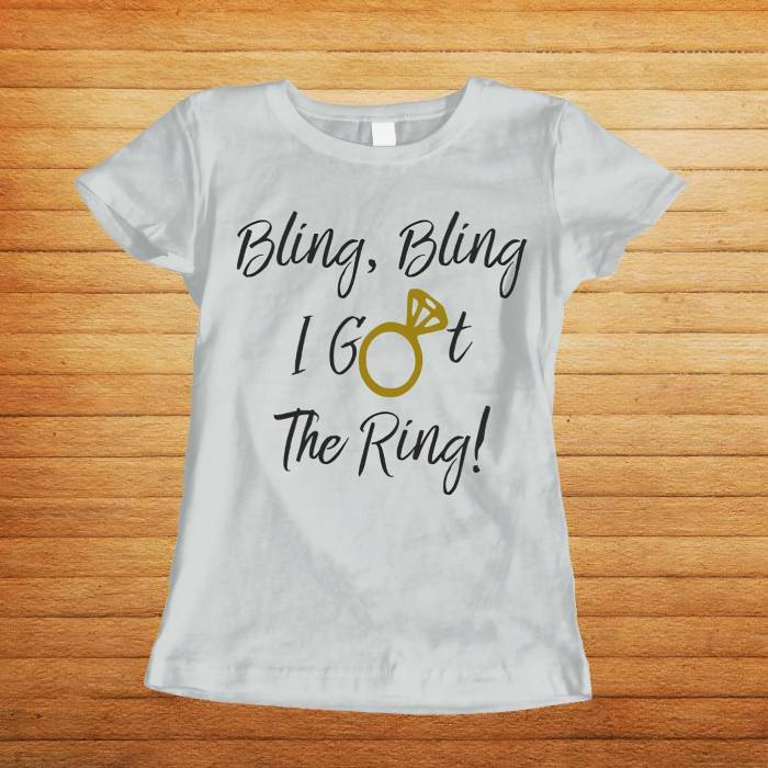 Maglietta personalizzata per l’addio al nubilato – I got the ring