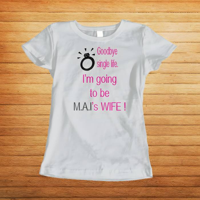 Maglietta personalizzata per la sposa - Goodbye single life