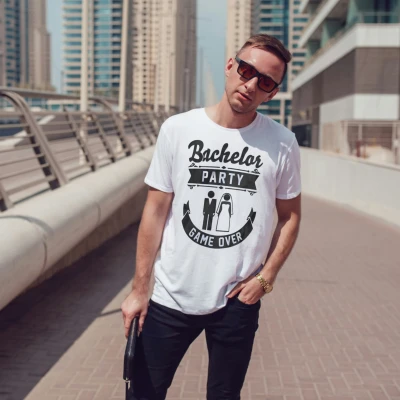 Maglietta personalizzata per l’addio al celibato – Game over