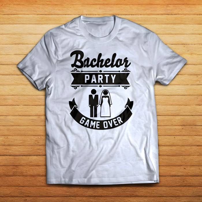 Maglietta personalizzata per l’addio al celibato – Game over