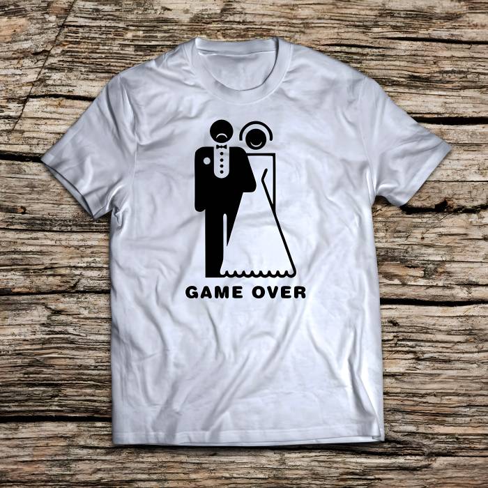 Maglietta personalizzata per l’addio al celibato – Game over
