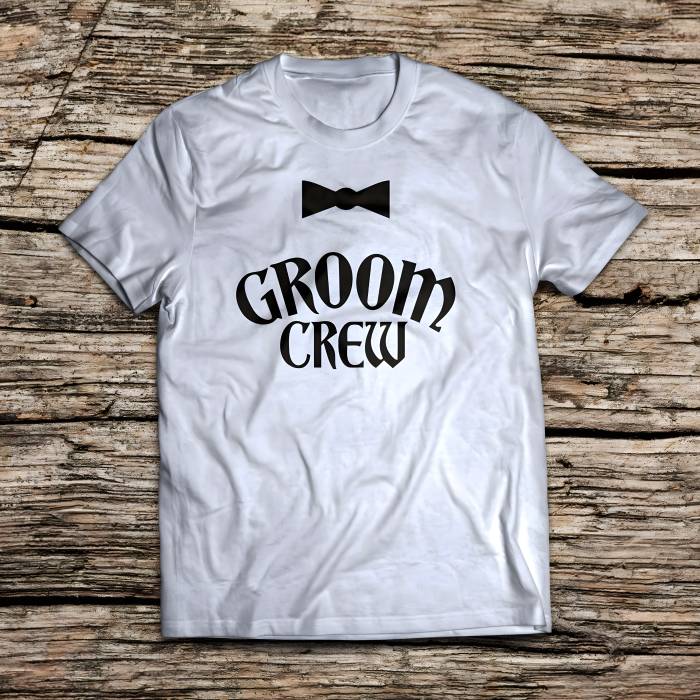 Maglietta personalizzata per l’addio al celibato – Groom Crew
