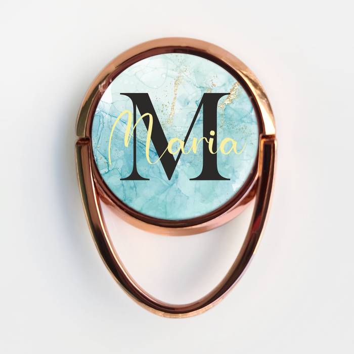 Supporto per telefono ad anello personalizzato - Con iniziale e nome