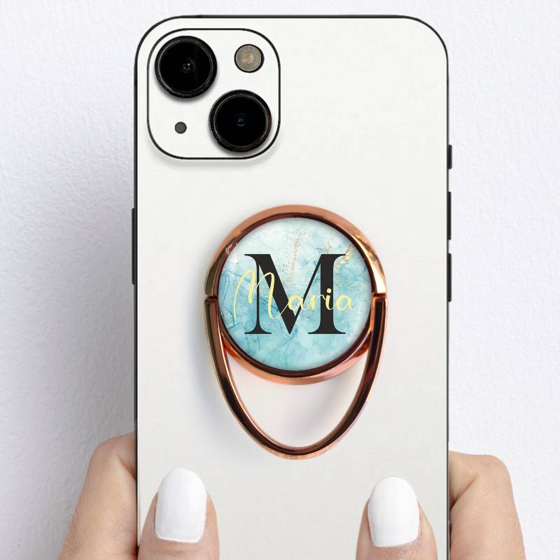 Supporto per telefono ad anello personalizzato - Con iniziale e nome