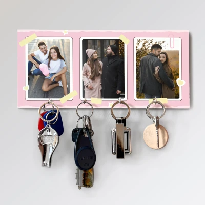 Portachiavi personalizzato – Con tre immagini