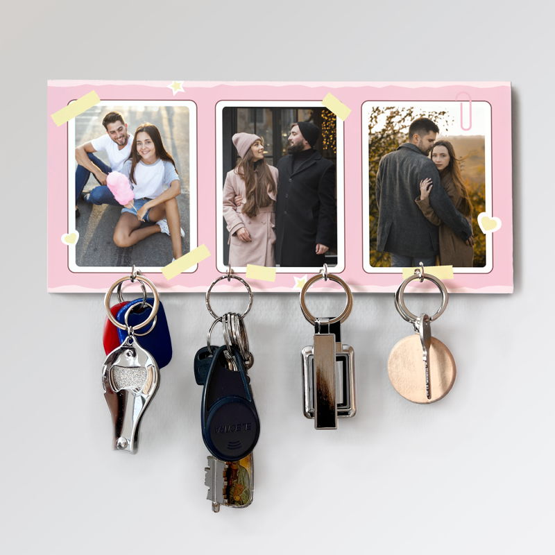 Portachiavi personalizzato – Con tre immagini
