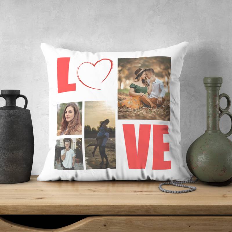 Cuscino personalizzato con 4 foto