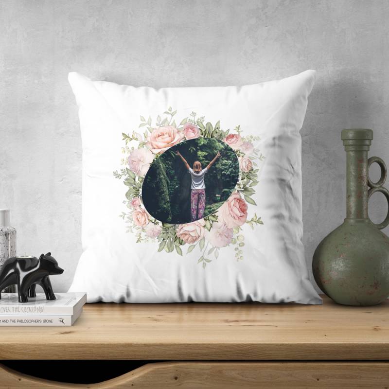 Cuscino personalizzato con fiori