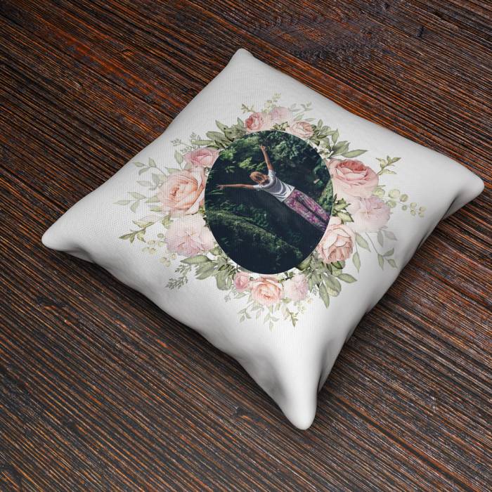 Cuscino personalizzato con fiori