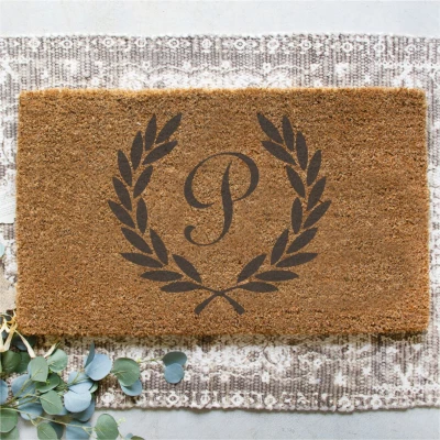 Zerbino d'ingresso personalizzato con iniziale