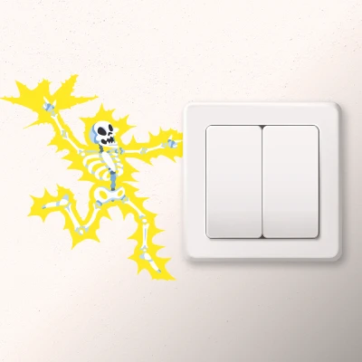 Adesivo per interruttore - Attaccato alla presa