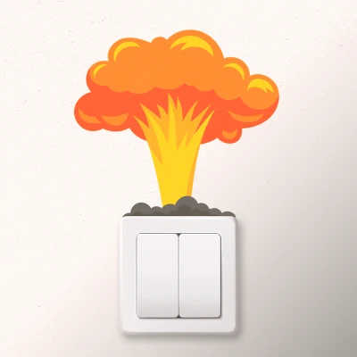 Adesivo per interruttore - Esplosione