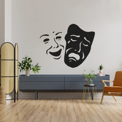 Adesivo murale silhouette - Viso