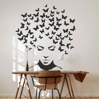 Adesivo murale silhouette - Farfalle