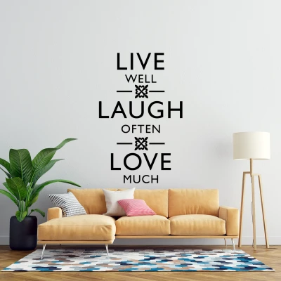 Adesivo per parete - Live Laugh Love