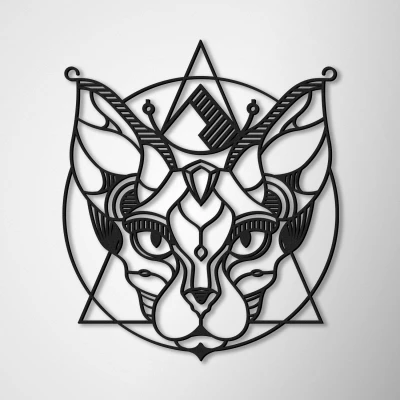 Decorazione murale Gatto Sfinge