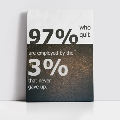 Quadro su tela stampato con citazione