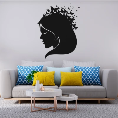 Adesivo murale silhouette - Woman