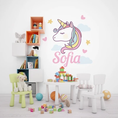 Adesivo per la stanza del bambino Unicorno