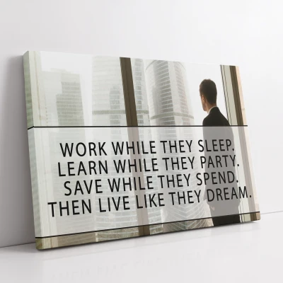 Quadro su tela personalizzato - Lavorare durante