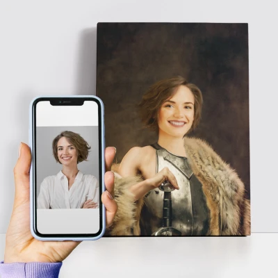 Quadro su Tela Personalizzato con il Tuo Ritratto - Donne